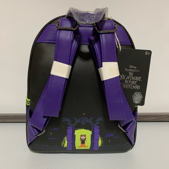 Loungefly Nightmare Before Christmas Jack & Sally Mini Backpack & Coin Purse - Picture 4 of 14